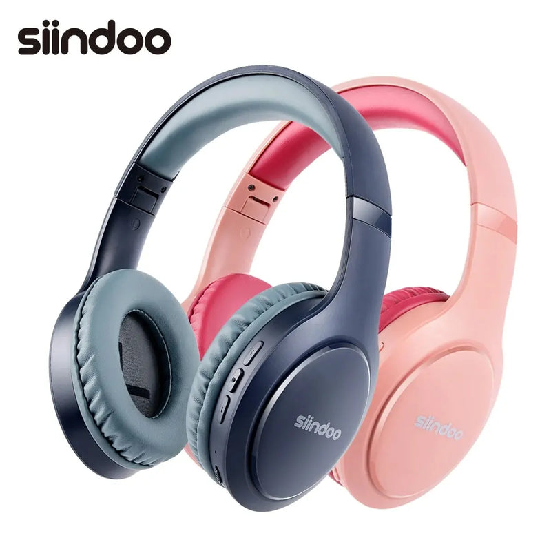 Phone Wireless Bluetooth Headphones Pink&Blue - Super Bass